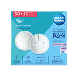 Canpol babies, breathable ultra-absorbent 3D nursing pads - 60pcs