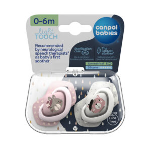 Canpol babies, Symmetrical Silicone Soother Light touch 0-6m - BONJOUR PARIS 2 pcs