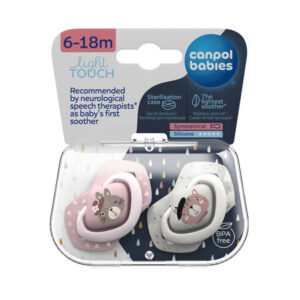 Canpol babies, Symmetrical Silicone Soother Light touch 6-18m - BONJOUR PARIS 2 pcs