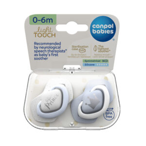 Canpol babies, Symmetrical Silicone Soother Light touch 0-6m - ROYAL BABY 2pcs
