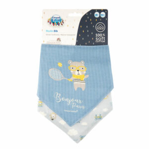 Canpol babies, First Muslin Bib - 2 pcs BONJOUR PARIS