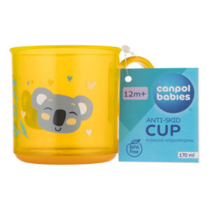 Canpol babies, Anti-Slip Cup with Handle for Toddlers -170 ml EXOTIC ANIMALS