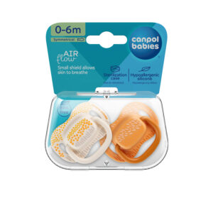 Canpol babies, Symmetrical Silicone Soother 0-6m - MOUNTAINS 2 pcs