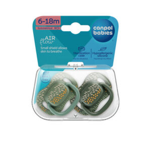 Canpol babies, Symmetrical Silicone Soother 6-18m - MOUNTAINS 2pcs