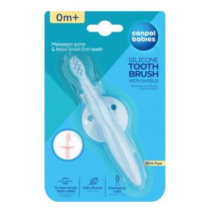 Canpol babies, Silicone Toothbrush with Teether and Shield for Gums and First Teeth