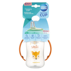 Canpol babies, Training Cup with Soft Silicone Spout - 320 ml CUTE ANIMALS