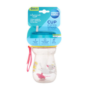 Canpol babies, Sport Cup with Flip-top Weighted Straw - 350ml Cat