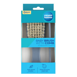 Canpol babies, Brush and Comb with Natural Bristles GOLD