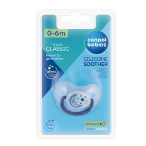 Canpol babies, Silicone Orthodontic Soother 0-6m - NIGHT DREAMS