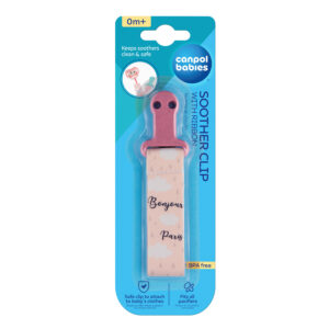 Canpol babies, Soother Clip with Ribbon BONJOUR PARIS.